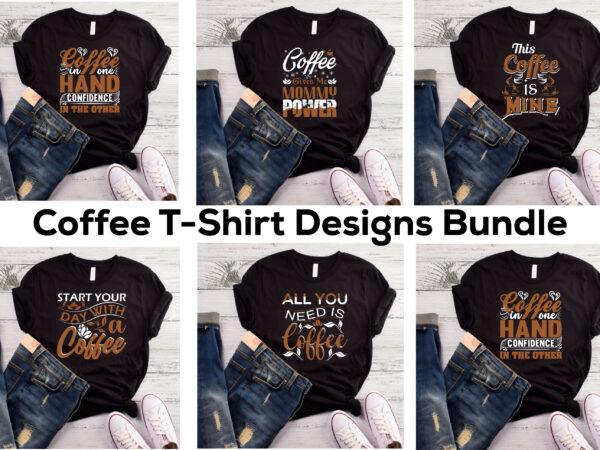 15 best selling coffee t-shirt designs bundle for commercial use.