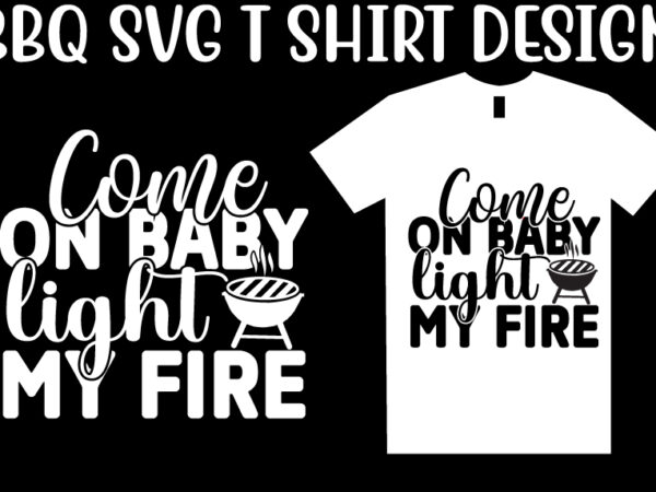 Bbq svg t shirt design template