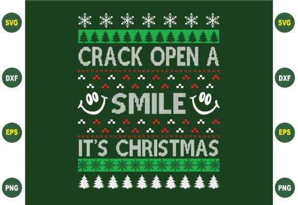 Crack open a smile it’s christmas t shirt vector file