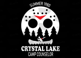Crystal Lake Camp Counselor t shirt vector file