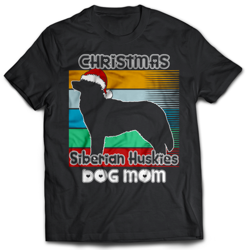 37 Christmas DOG MOM Tshirt designs bundle