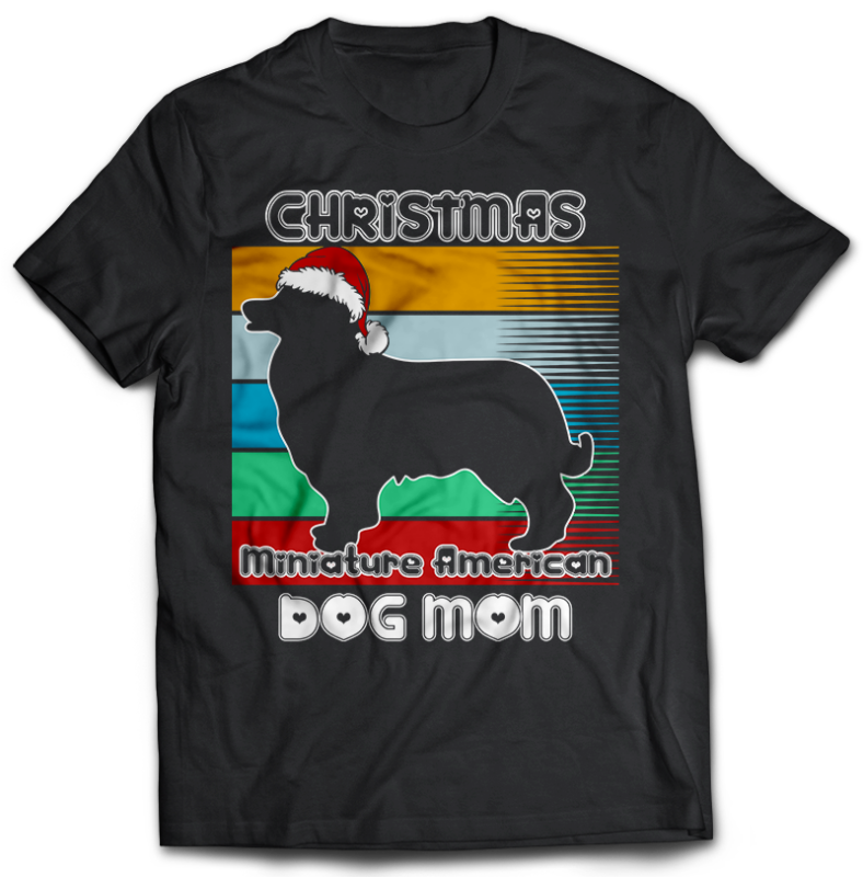 37 Christmas DOG MOM Tshirt designs bundle