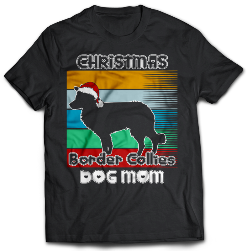 37 Christmas DOG MOM Tshirt designs bundle