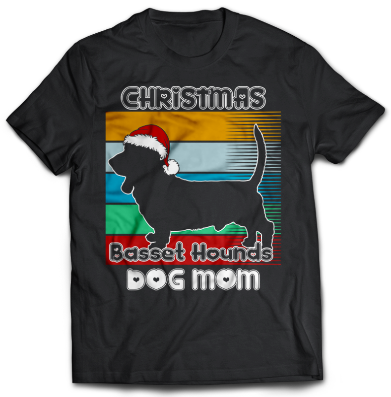 37 Christmas DOG MOM Tshirt designs bundle