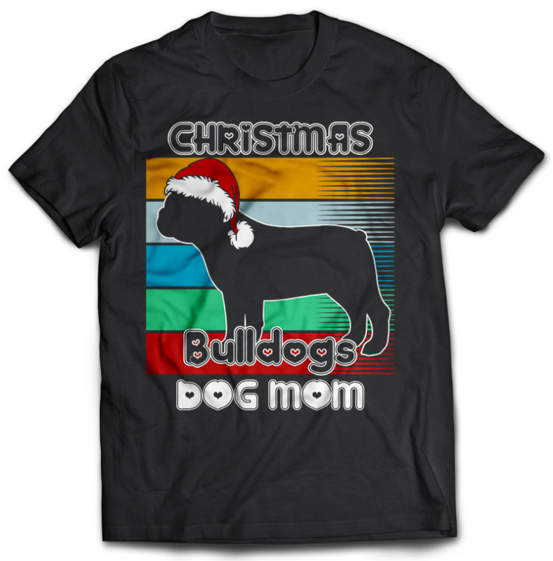 37 Christmas DOG MOM Tshirt designs bundle