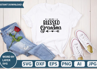 BLESSED GRANDMA SVG Vector for t-shirt