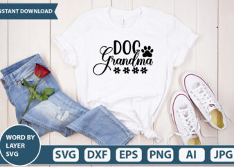 DOG GRANDMA SVG Vector for t-shirt