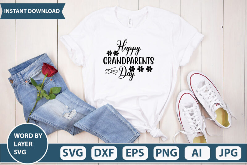 HAPPY GRANDPARENTS DAY SVG Vector for t-shirt