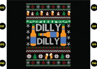 Dilly Dilly Christmas Sweater t shirt vector illustration