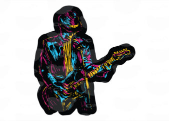 Electric Guitar Player vector clipart