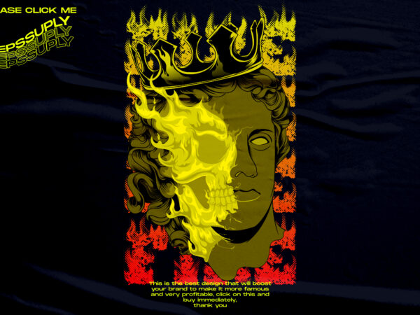 Fire sculpture, aesthetic streetwear t shirt graphic design