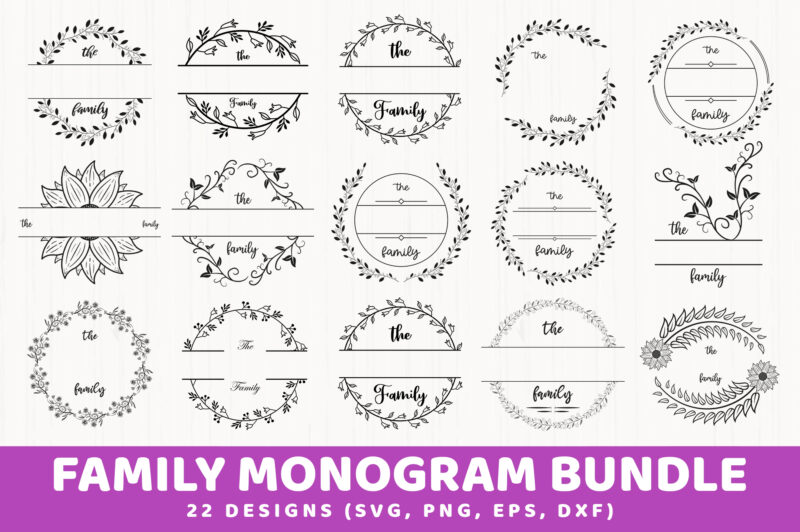 Family Monogram Bundle, Farmhouse Signs