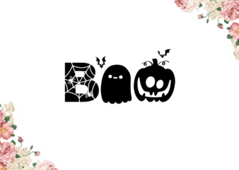 Halloween Decor, Boo Gift Diy Crafts Svg Files For Cricut, Silhouette Sublimation Files