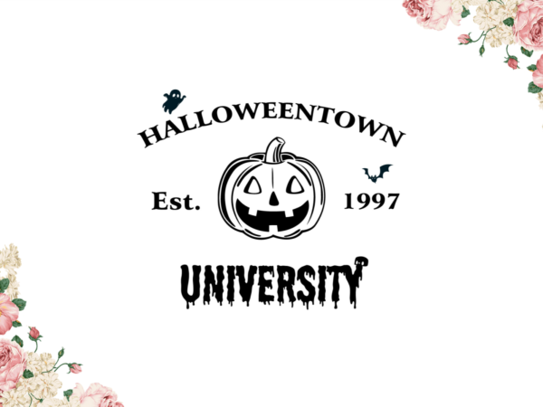 Halloween decor, halloweentown university diy crafts svg files for cricut, silhouette sublimation files graphic t shirt