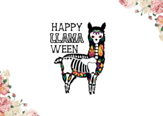 Halloween Gift, Happy Llama ween Diy Crafts Svg Files For Cricut, Silhouette Sublimation Files