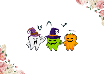 Halloween Night, Scary Teeth Diy Crafts Svg Files For Cricut, Silhouette Sublimation Files