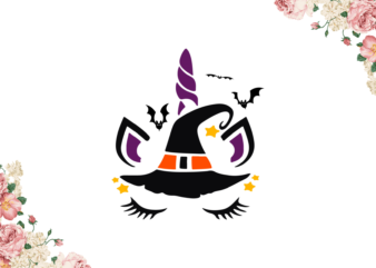 Halloween 2021, Unicorn Witch Diy Crafts Svg Files For Cricut, Silhouette Sublimation Files