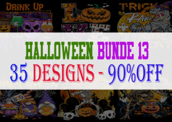 SPECIAL HALLOWEEN BUNDLE PART 13 – 35 EDITABLE DESIGNS – 90% OFF-PSD and PNG – LIMITED TIME ONLY!