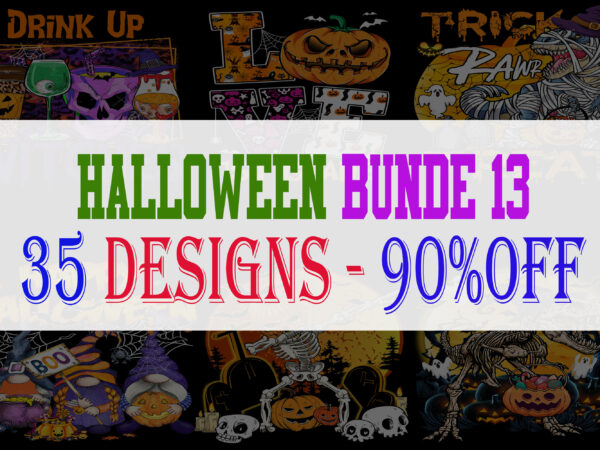Special halloween bundle part 13 – 35 editable designs – 90% off-psd and png – limited time only!