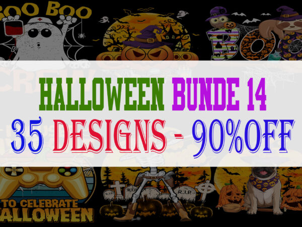 Special halloween bundle part 14 – 35 editable designs – 90% off-psd and png – limited time only!