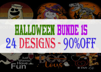 SPECIAL HALLOWEEN BUNDLE PART 15 – 24 EDITABLE DESIGNS – 90% OFF-PSD and PNG – LIMITED TIME ONLY!