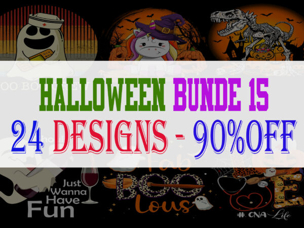 Special halloween bundle part 15 – 24 editable designs – 90% off-psd and png – limited time only!