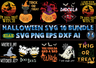 Halloween SVG T-Shirt Design 10 Bundle part 6, Halloween SVG Bundle, Halloween Bundles, Bundle Halloween, Bundles Halloween Svg, Pumpkin scary Svg, Pumpkin horror Svg, Halloween Party Svg, Scary Halloween Svg,