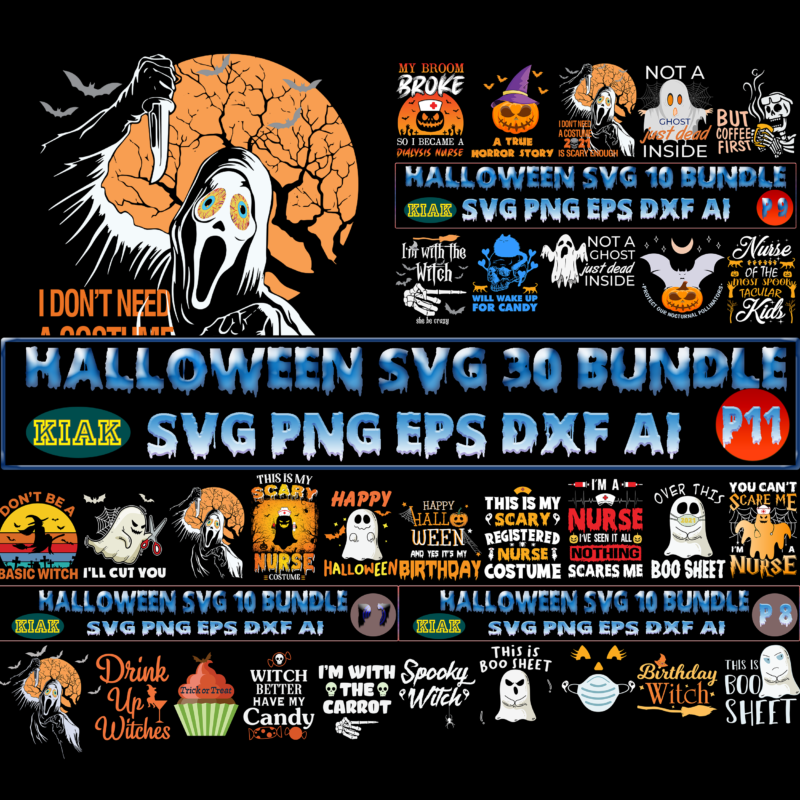 Halloween SVG T-Shirt Design 30 Bundle Part 11, Halloween SVG Bundle, Halloween Bundle, Halloween Bundles, Bundle Halloween, Bundles Halloween Svg, Boo Sheet, Pumpkin scary Svg, Pumpkin horror Svg, Boo Sheet