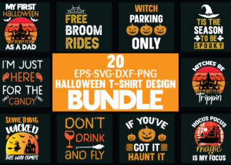 Halloween T-Shirt Design Bundle for sale!