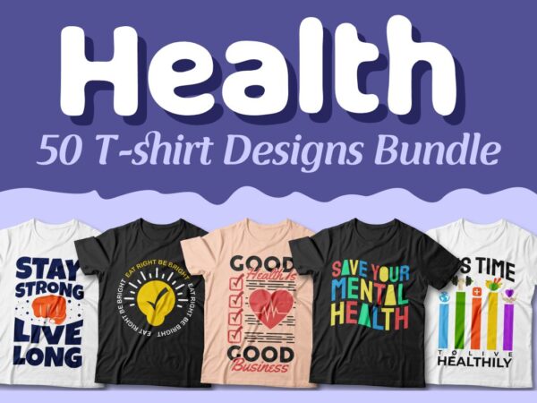 Health t-shirt designs bundle, healthy lifestyle, health quotes design