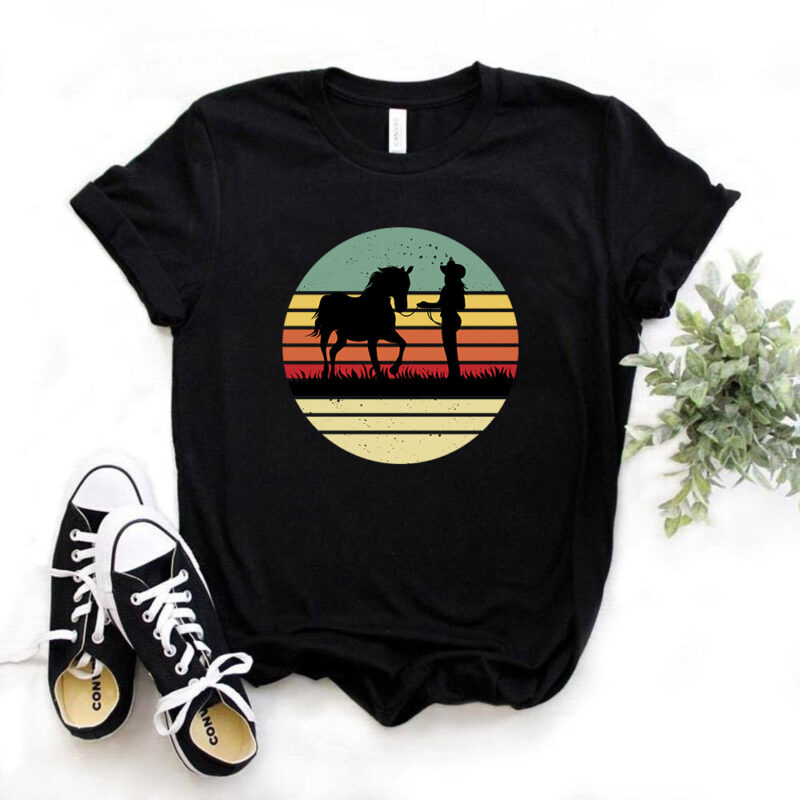 Horse Girl, Horse lover, Horse Riding, t-shirt design, pet, vintage t-shirt design