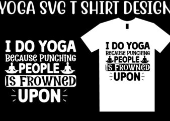 Yoga SVG T shirt Design Template