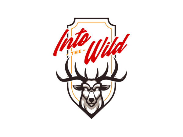 Into the wild t shirt design for sale