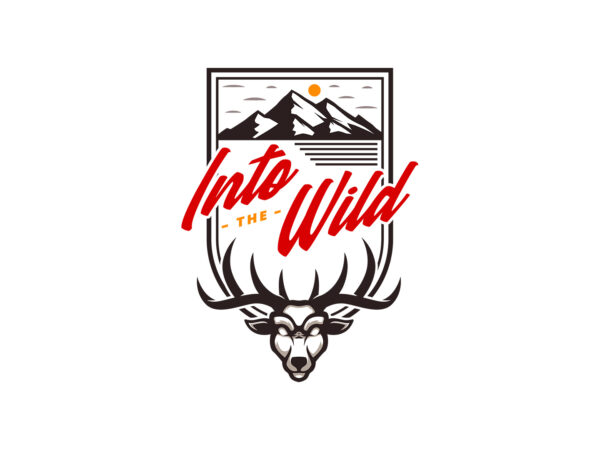 Into the wild t shirt design for sale