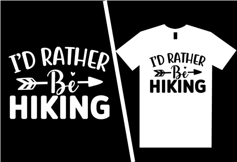 Hiking SVG T shirt Design Template