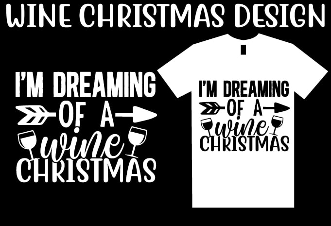 Wine Christmas T shirt Design Bundle