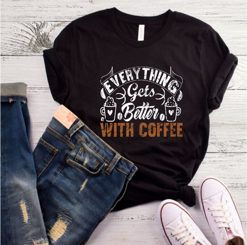 15Best selling coffee t-shirt designs bundle for commercial use.