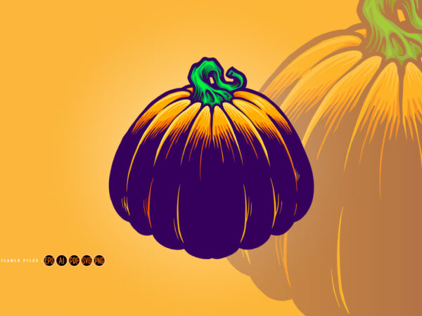 Jack o lantern pumpkins illustrations vector clipart
