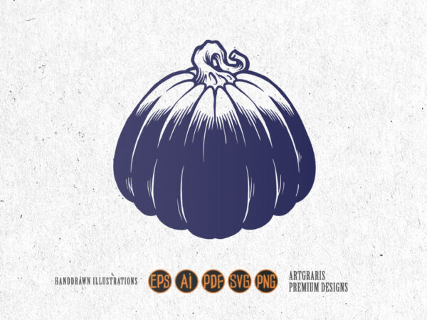 Jack o lantern silhouette vector clipart