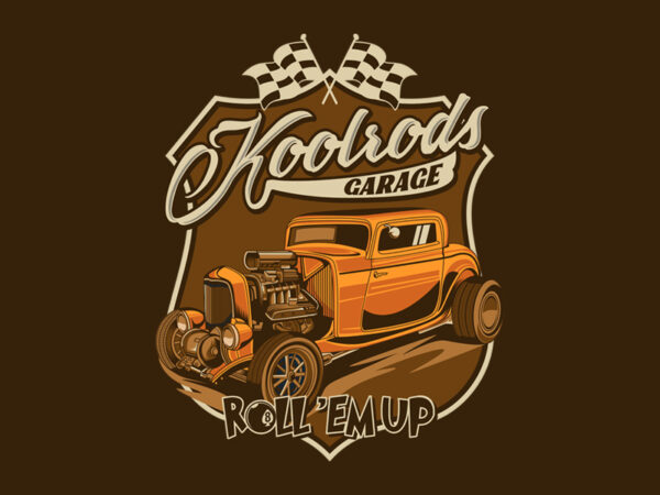 Koolrods garage t shirt vector art