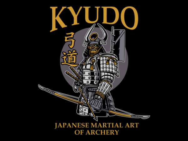 Kyudo japanese archery t shirt vector art