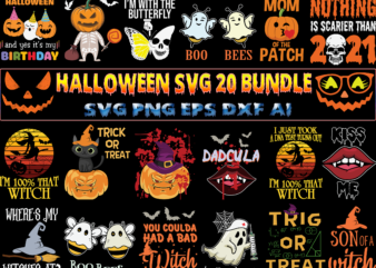 Halloween SVG T-Shirt Design 20 Bundle Part 5-6, Halloween SVG Bundle, Halloween Bundle, Halloween Bundles, Bundle Halloween, Bundles Halloween Svg, Pumpkin scary Svg, Pumpkin horror Svg, Halloween Party Svg, Scary