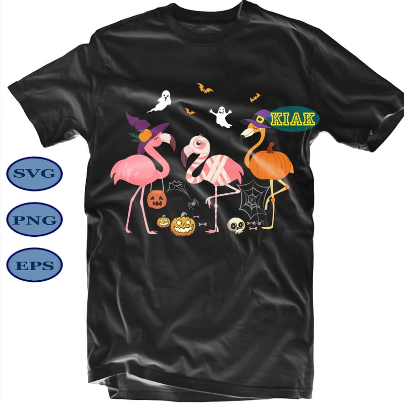 Halloween t shirt design, Spooky flamingo Svg, Funny Flamingo Svg ...