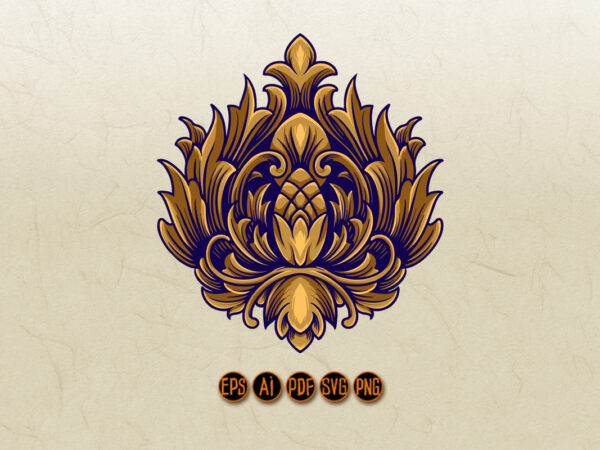 Kingdom crown symbol ornate logo t shirt vector art
