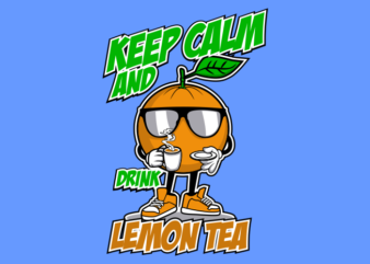 LEMON TEA CARTOON t shirt vector graphic