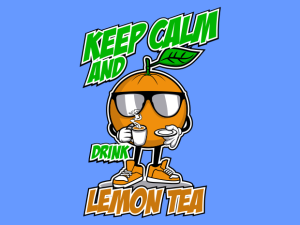 Lemon tea cartoon t shirt vector graphic