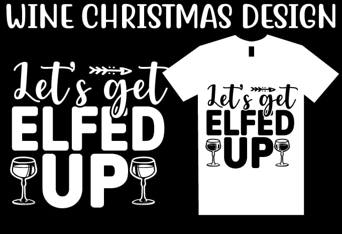 Wine Christmas T shirt Design Bundle