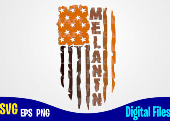 Melanin USA flag, Melanin svg, USA svg, Melanin USA Flag design svg eps, png files for cutting machines and print t shirt designs for sale t-shirt design png