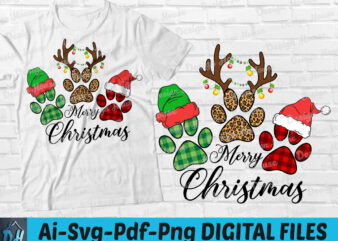Merry Christmas paws t-shirt design, Merry Christmas paws SVG, Merry Christmas shirt, Christmas paws tshirt, Dog Paws Leopard Plaid Merry Christmas shirt, Funny Christmas tshirt, Christmas sweatshirts & hoodies
