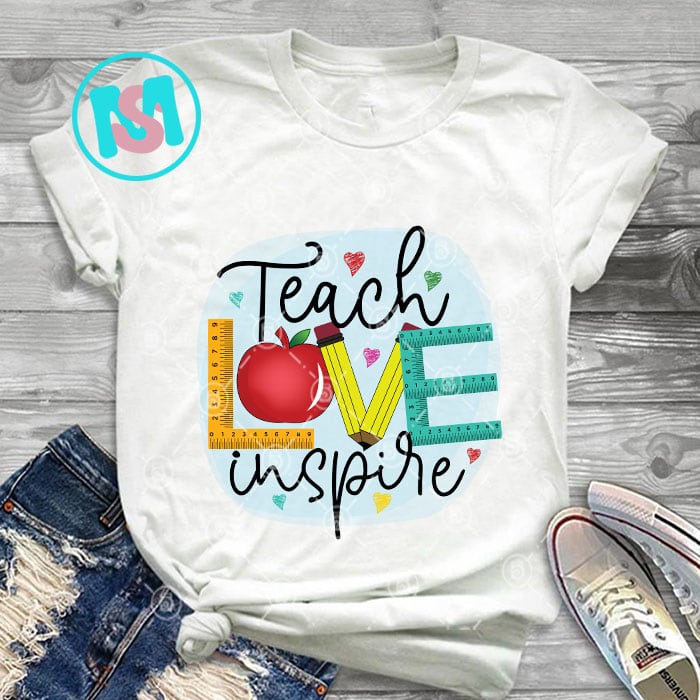 Teacher Life Bundle PNG, Teaching, Back to School, Teacher Quotes, Peace love Teach, love inspire, best Teacher quote, shirt png ,Sublimation design